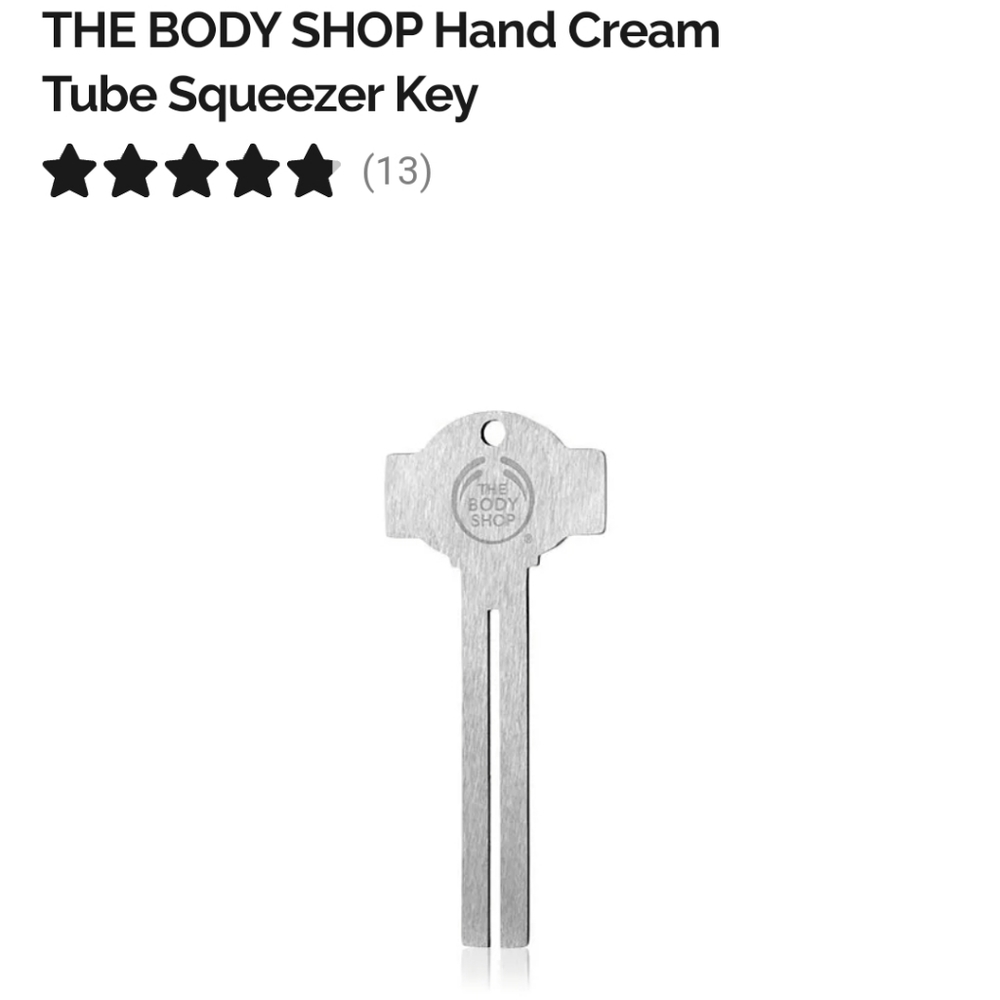 THE BODY SHOP SILVER HAND CREAM WINDING KEY NWT